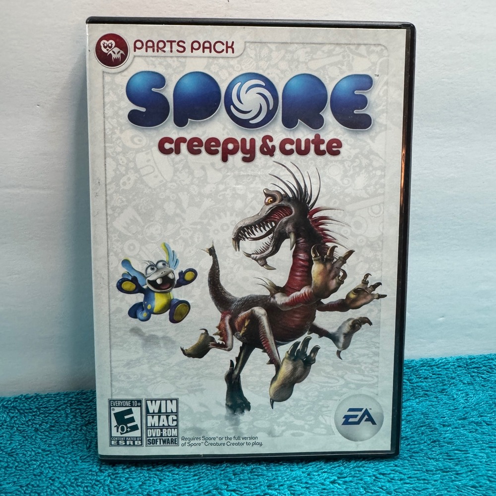 Spore Creepy & Cute Parts Pack PC Mac Expansion EA Maxis Video Game Disc Manual